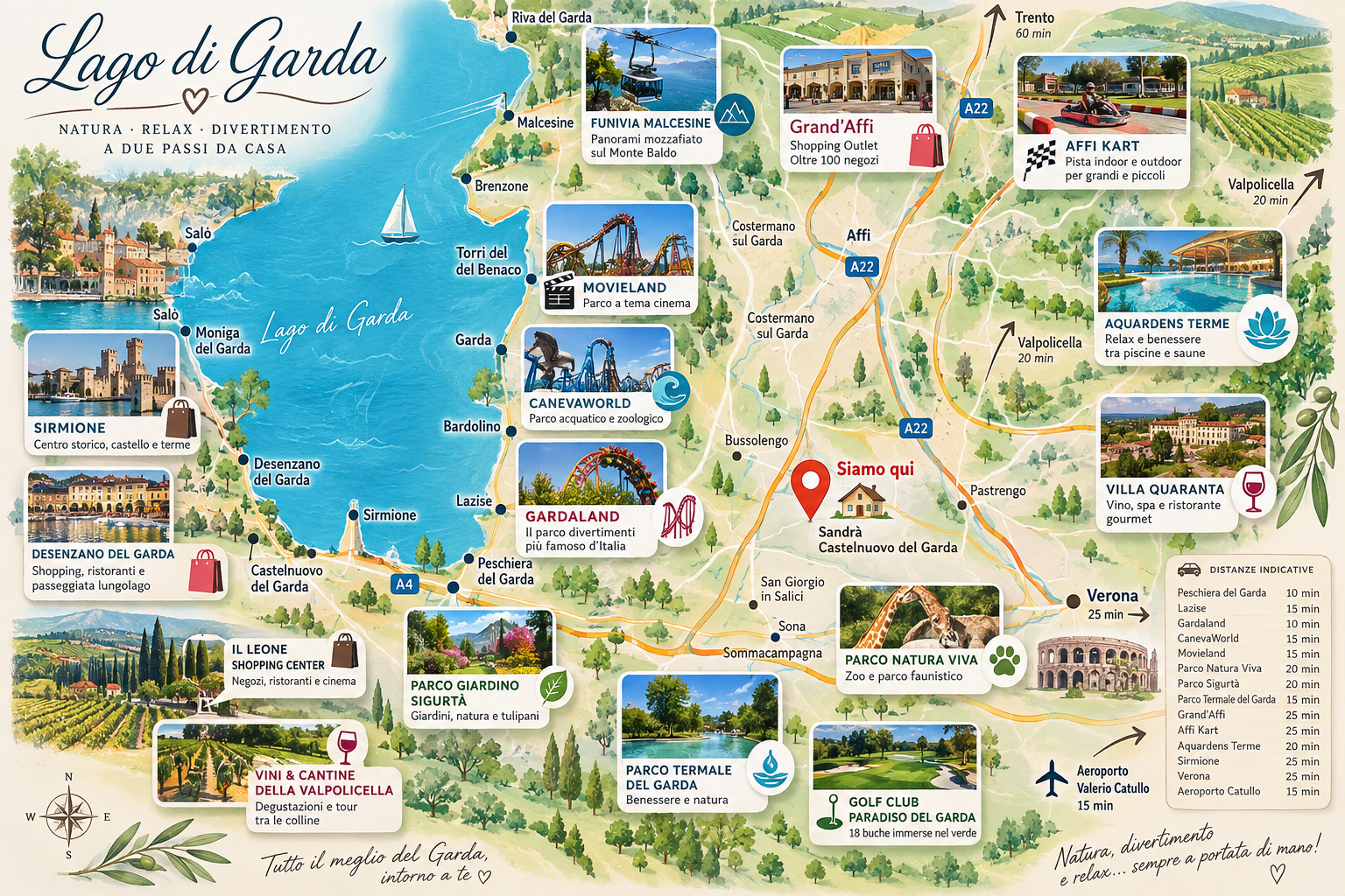 Mappa illustrata delle attrazioni e delle località intorno a Nature Home Apartment